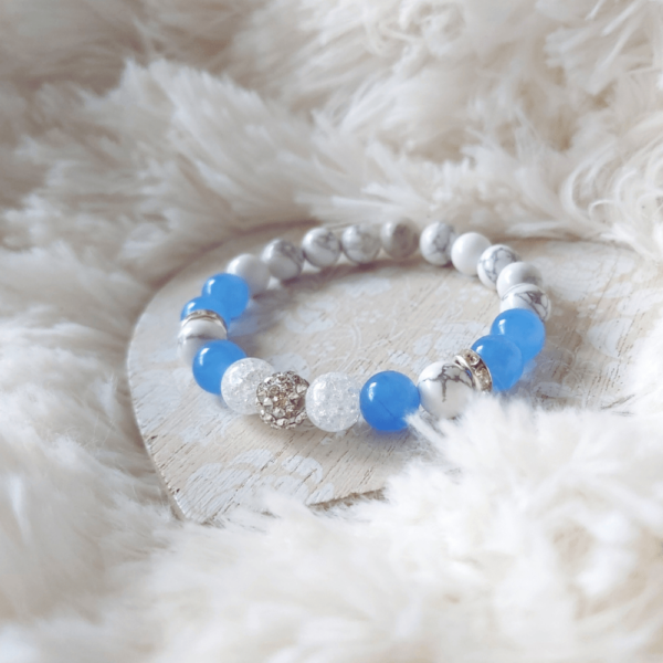 Howlit - Jáde - Hegyikristály karkötő shamballa gömbbel