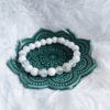 Achát - Hegyikristály karkötő shamballa gömbbel